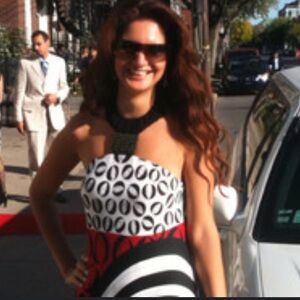 NWT Authentic NueVa Halter Maxi Stretch Dress Beaded Detail Multicolored.Size 10